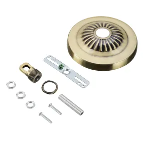 # 21516-2X Transitional Fixture Canopy Kit, 4-3/4 Diameter with Collar Loop, 1" Center Hole, Antique Brass, 1 Sets/Pack