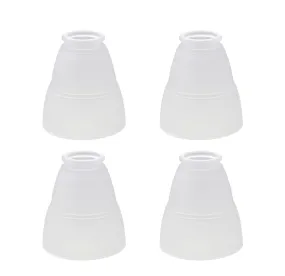 # 23043-4 Transitional Style Bell Shaped Frosted Replacement Glass Shade, 2-1/8" Fitter Size, 5" high x 4-1/2" diameter, 4 Pack