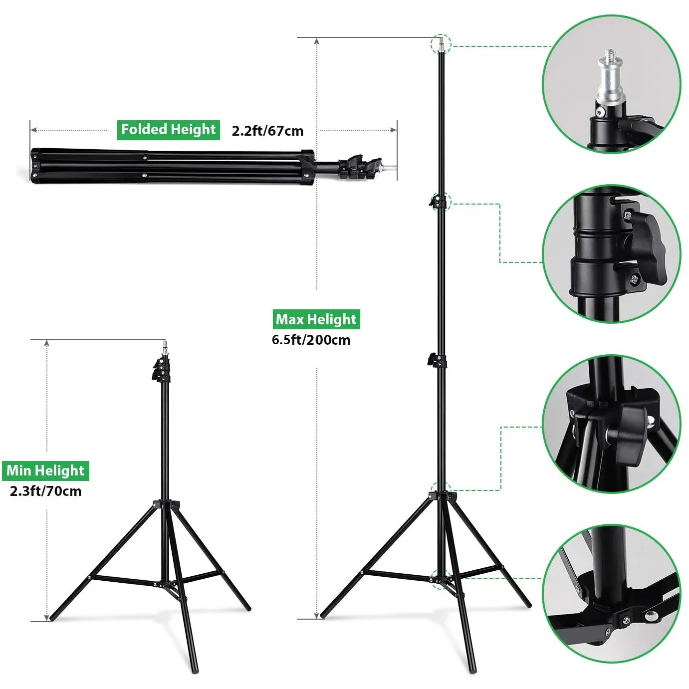 12in Selfie Ring & Tripod Phone Stand Holder