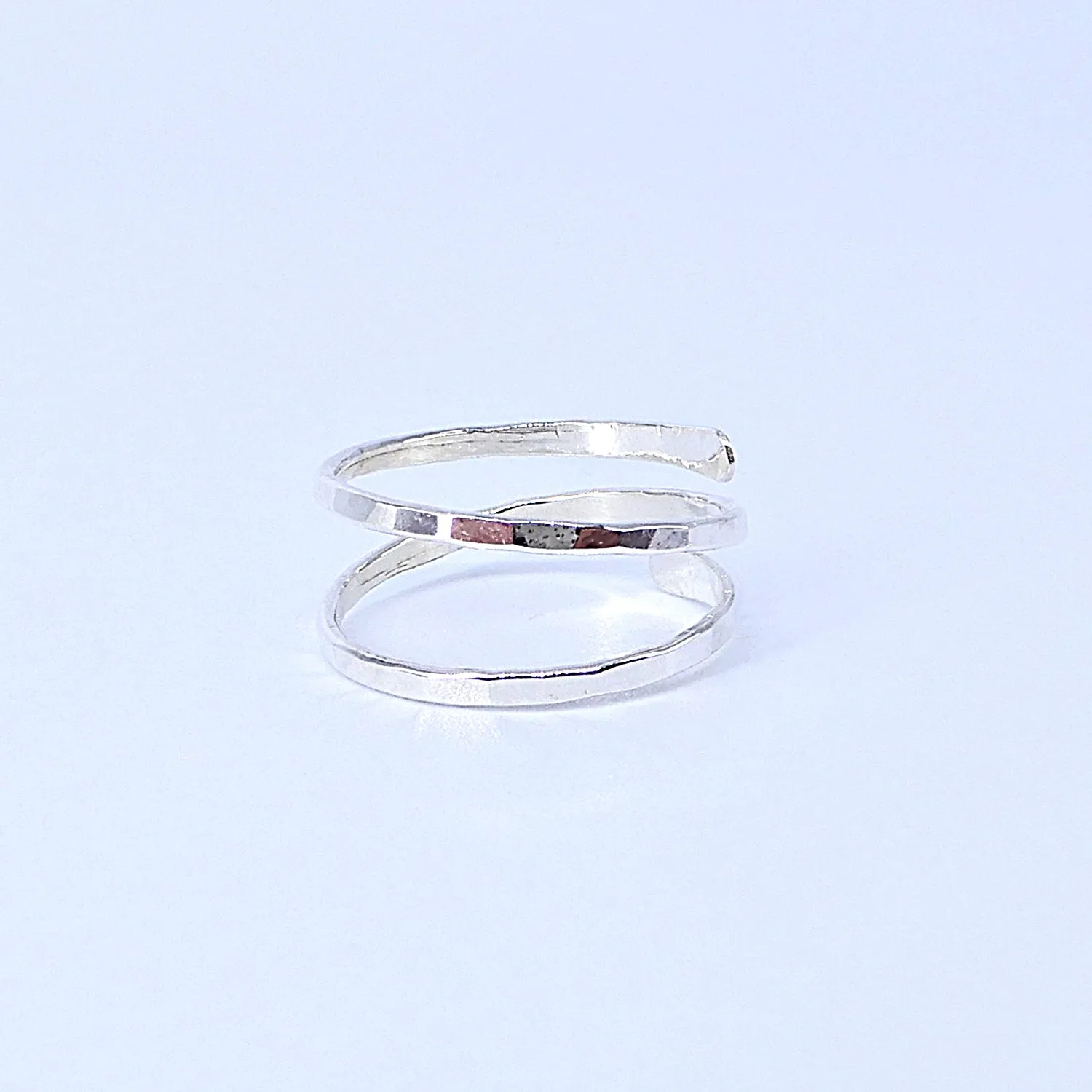 2 Strand Ring Size 6 Silver