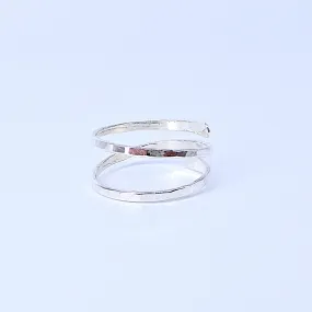 2 Strand Ring Size 6 Silver
