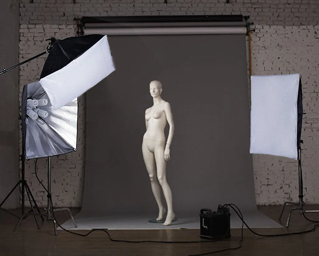 2400 Watt Softbox Photo Studio Continuous Lighting Kit With Boom Arm Hairlight Softbox