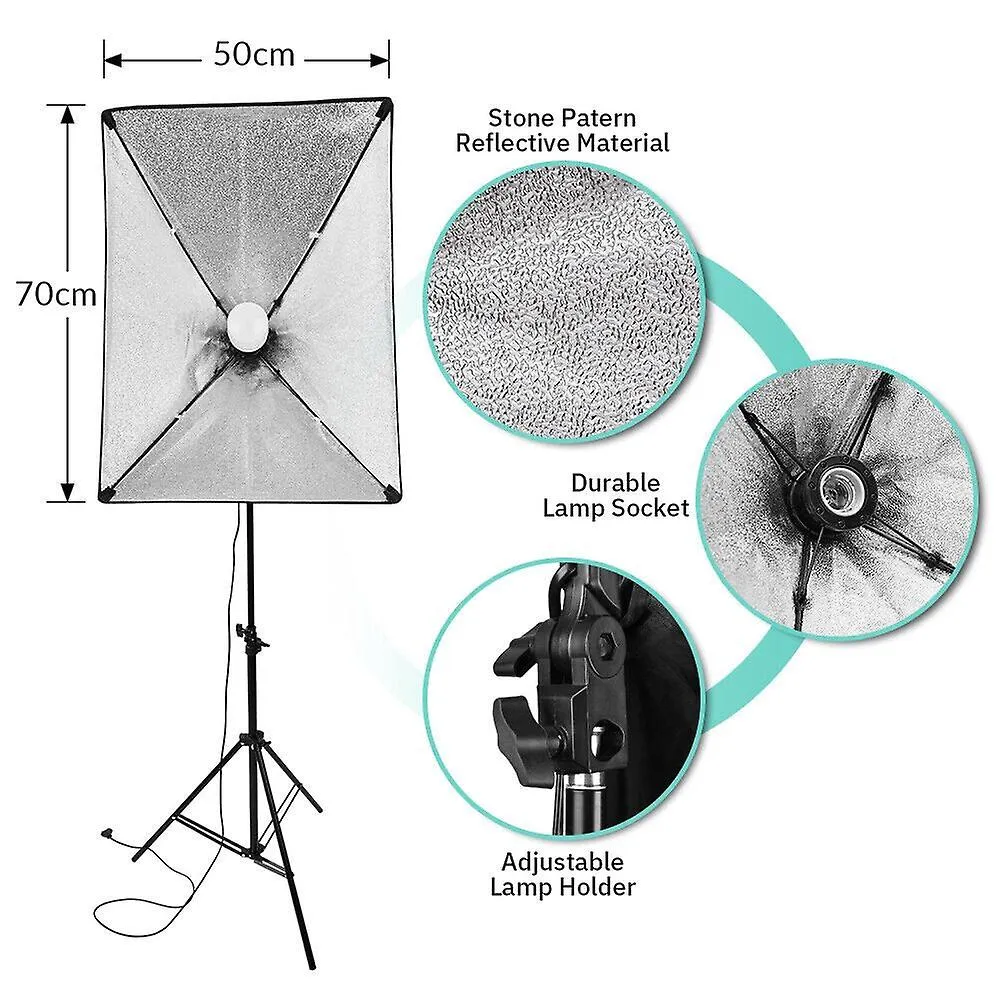 2Pcs Of 70X50Cm Photography Softbox Lighting Kit Without Bulb Drsp509