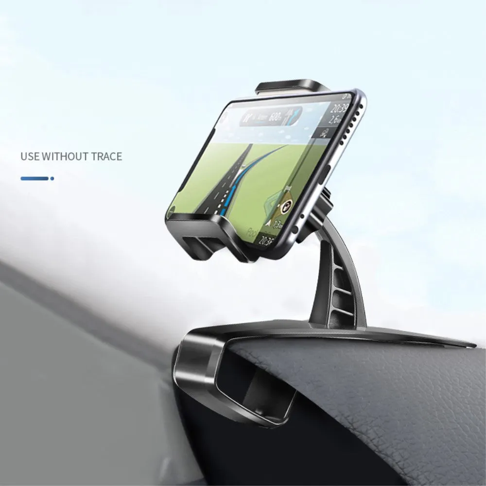 3 in 1 Car GPS Smartphone Holder: Dashboard / Visor Clamp   AC Grid Clip for BLU G Studio Plus HD - Black