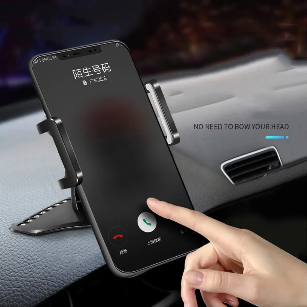3 in 1 Car GPS Smartphone Holder: Dashboard / Visor Clamp   AC Grid Clip for BLU G Studio Plus HD - Black