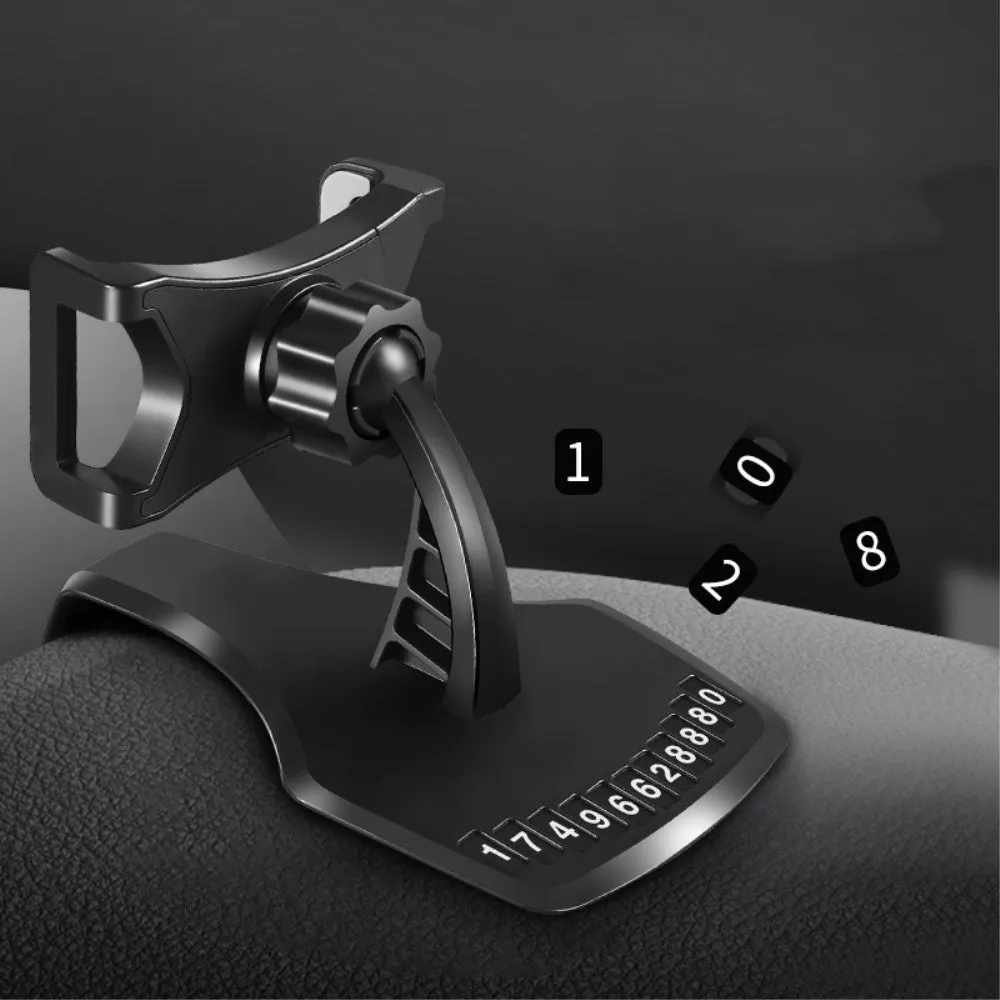 3 in 1 Car GPS Smartphone Holder: Dashboard / Visor Clamp   AC Grid Clip for BLU G Studio Plus HD - Black