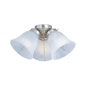 3 Lights E12 Ceiling Fan Light Kit, Nickel Finish