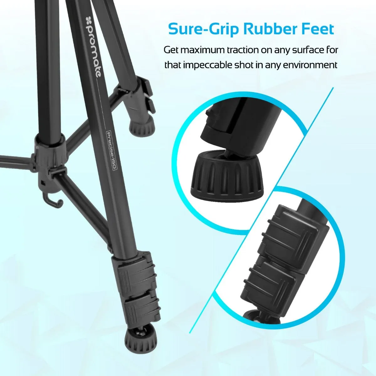 3 Sections Aluminium Alloy Tripod with Quick-Release Plate