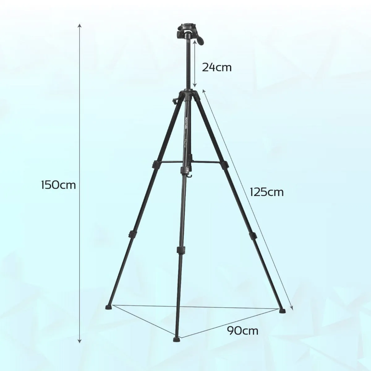 3 Sections Aluminium Alloy Tripod with Quick-Release Plate