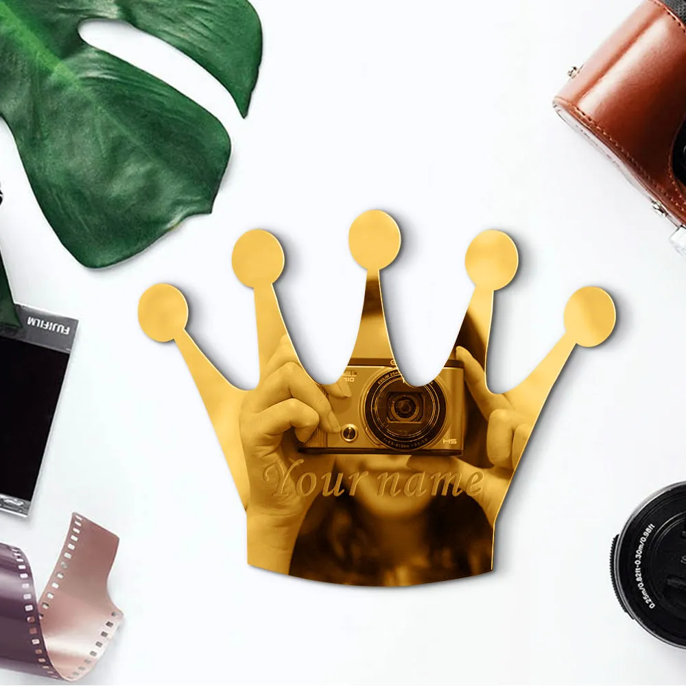 3MM Personalised Acrylic Princess Mirror Custom Queen Crown Wedding Crown Decor Mirror Sticker with Self-Adhesive Party Favor