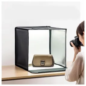 60cm Portable LED Studio Photo Box with LED Lights and 3 Backdrops