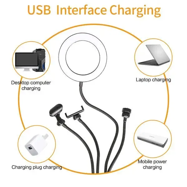 6" 4 in 1 Desktop Clip Light Set