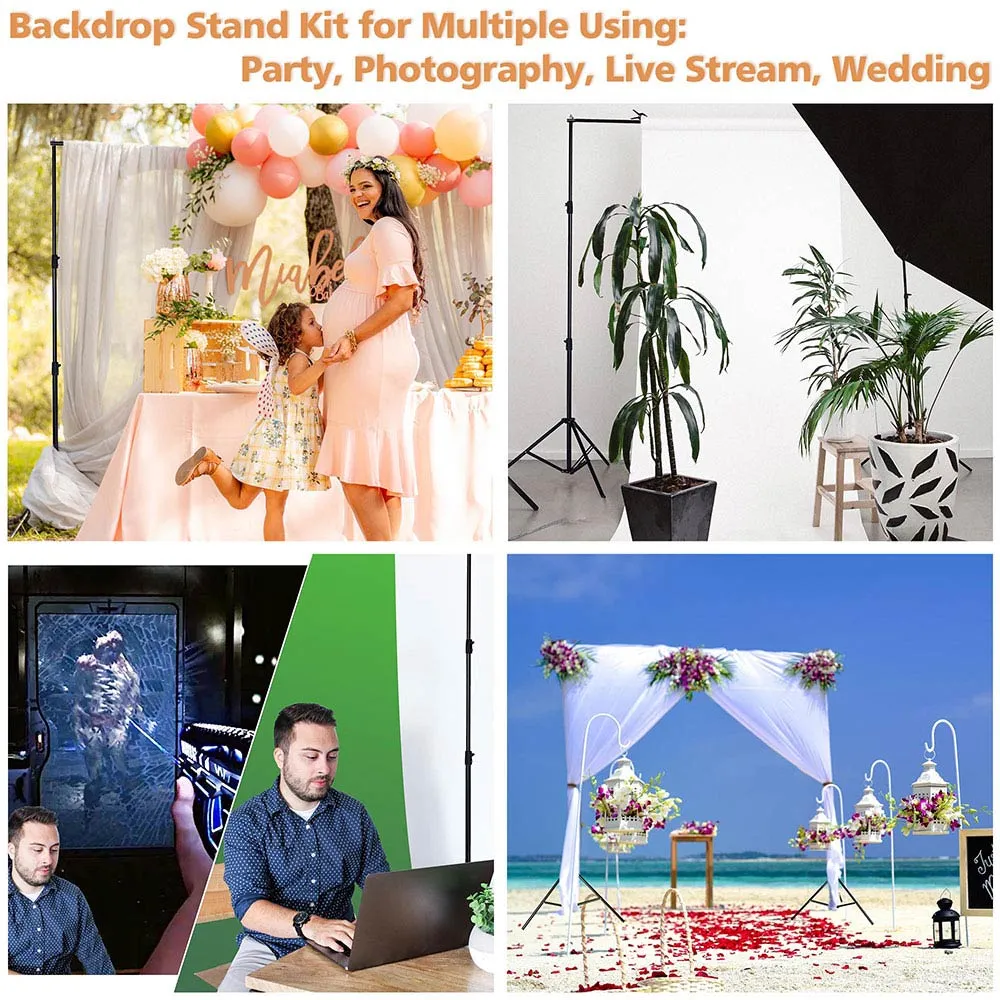 7x10 ft Backdrop Stand Party Decor Baby Shower Backdrop Support