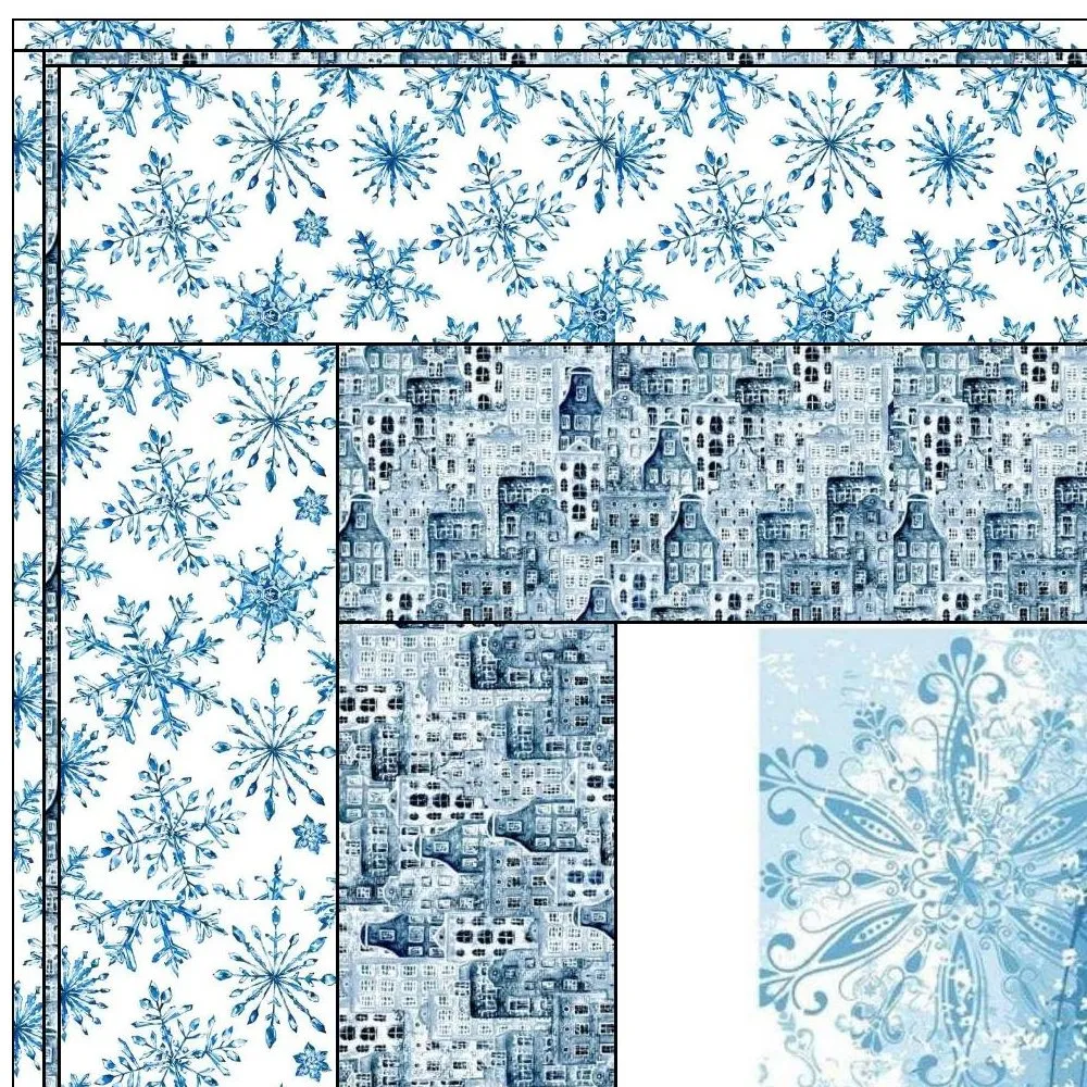 A Blue Christmas Wall Hanging 42" x 42"