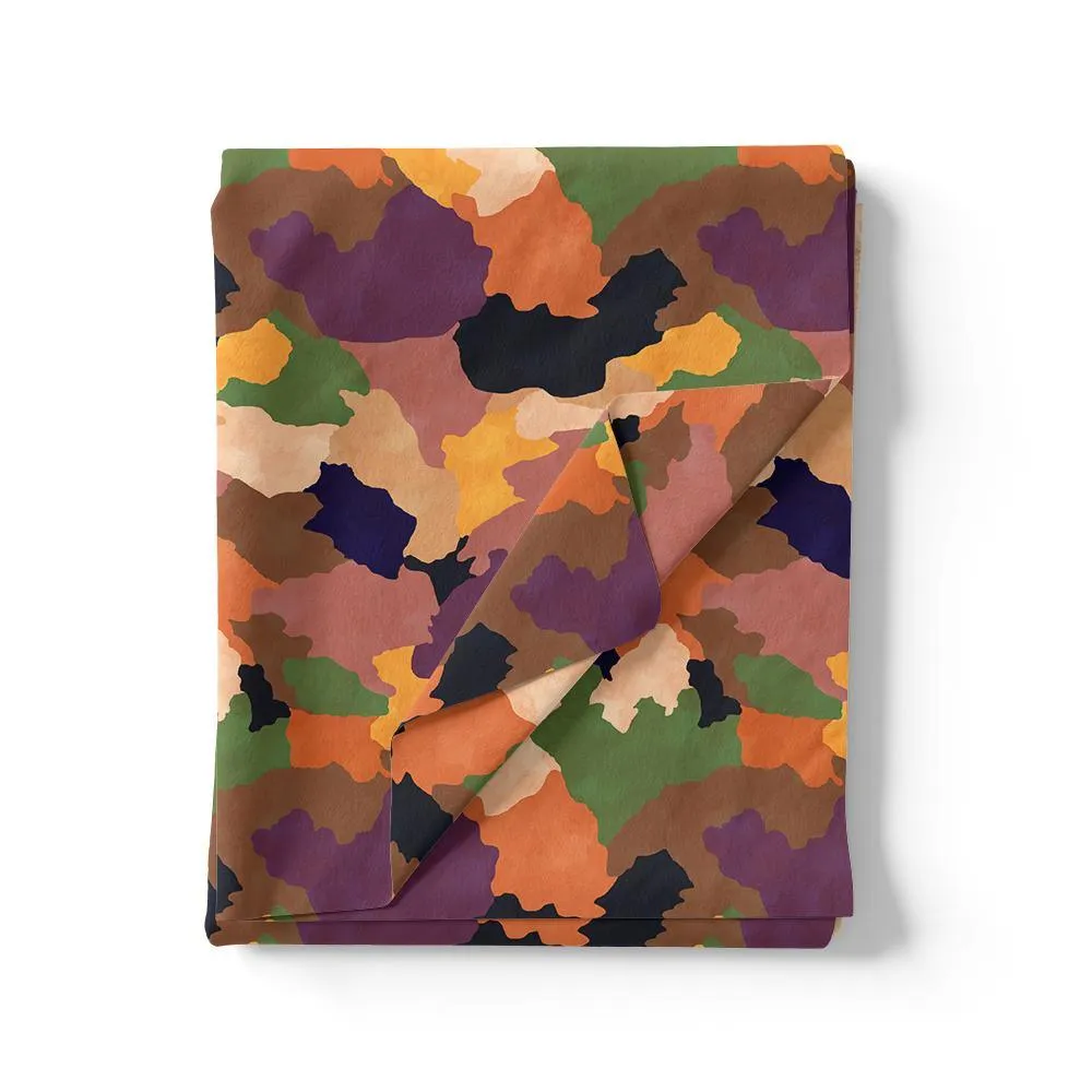 Abstract Colourful Paint Art Digital Printed Fabric - Pure Chiffon