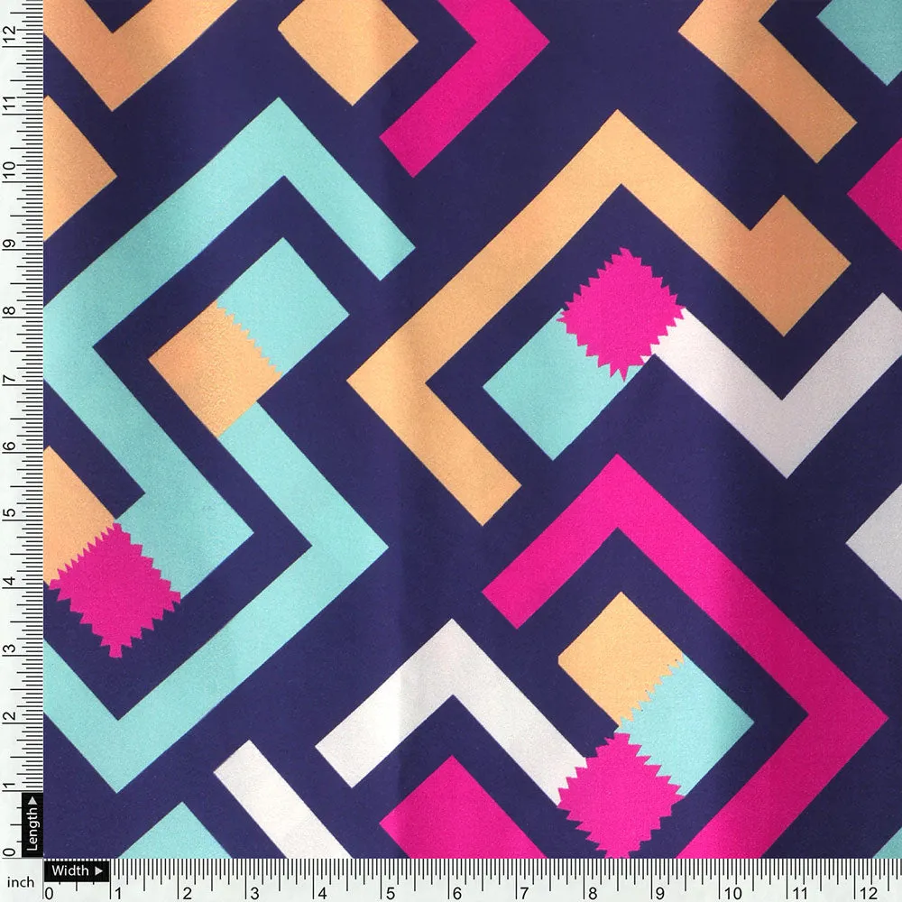 Abstract Digital Printed Fabric by FAB VOGUE Studio