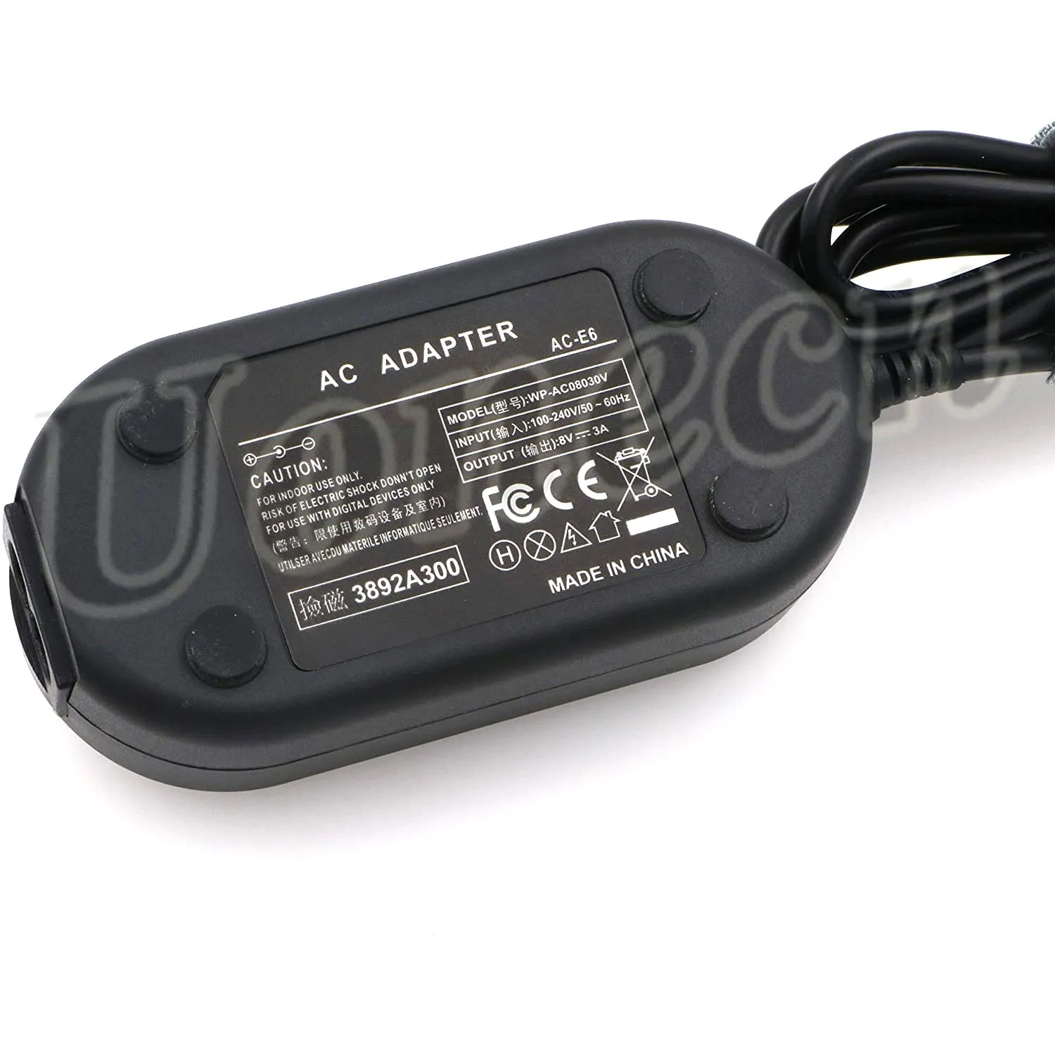 ACK-E6 AC Power Adapter Fully-Decoded Replacement Kit for Canon EOS 5DS, 5DS R, 5D Mark II, 5D Mark III, 5D Mark IV, 60D, 60Da, 6D, 70D, 7D, 7D Mark II, 80D,EOS R DSLR Digital Cameras