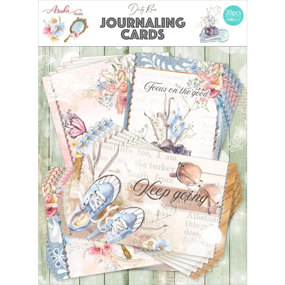 Asuka Studio Dusty Rose Journal Card Pack - 20/Pk 4 Designs/5 Each*