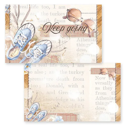 Asuka Studio Dusty Rose Journal Card Pack - 20/Pk 4 Designs/5 Each*