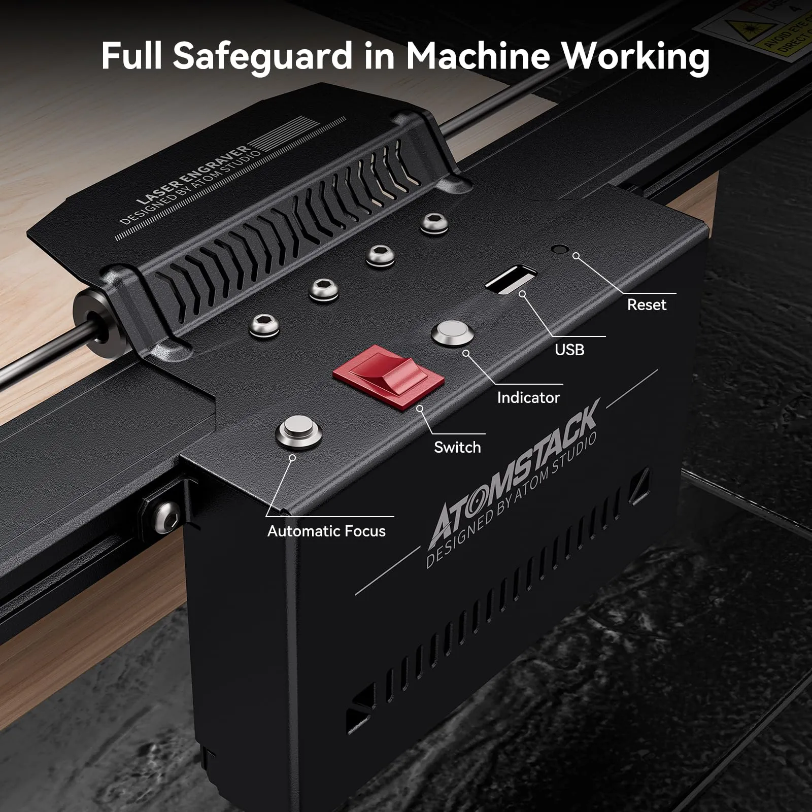 ATOMSTACK A70 X70 Pro 70W laser Engraver With F3 Matrix Table 60L/min Automatic Air F60 400*500 mm With AC2 Lightburn Camera