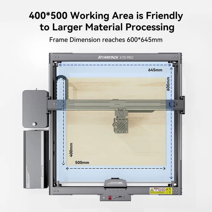 Atomstack X70 Pro 360W Laser Engraver F60 Air Assist Kit (500*400MM)