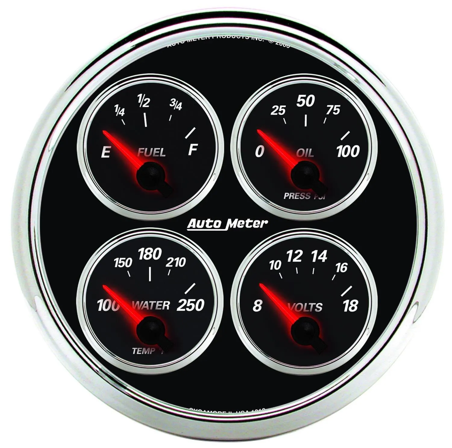 AutoMeter Designer Black II Analog Gauge Kits 1211