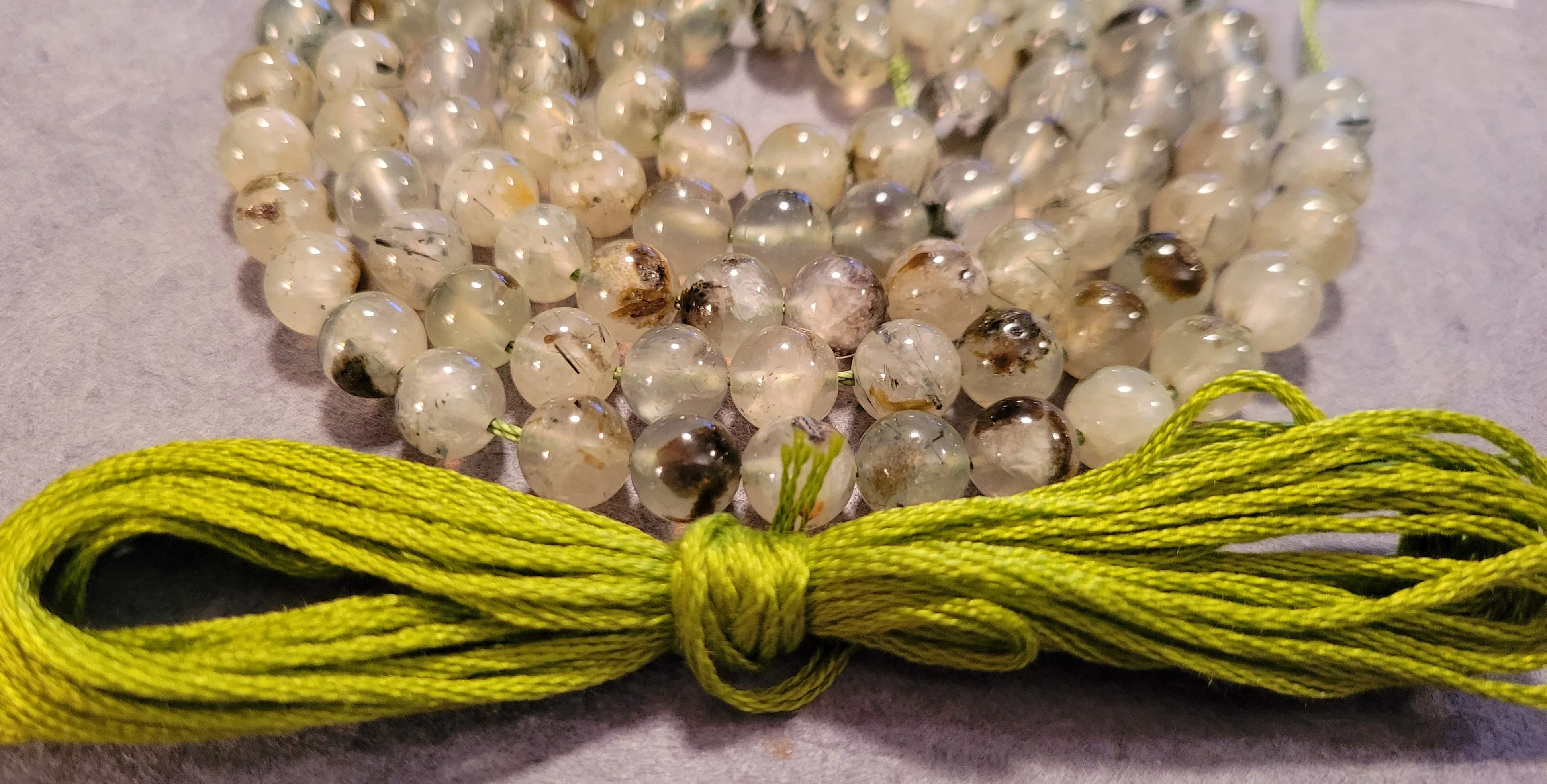 Awareness Mala Kit - Prehnite