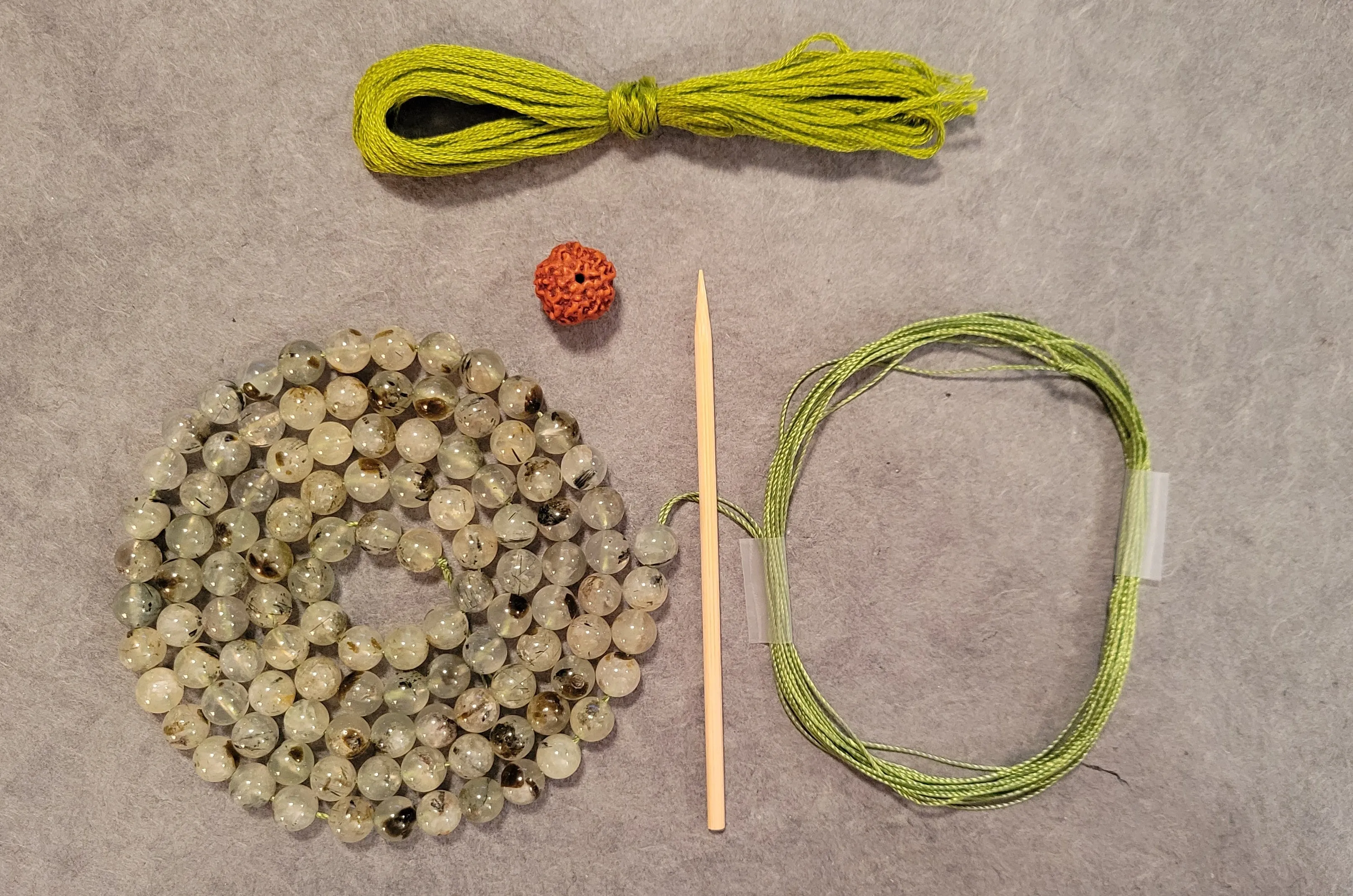 Awareness Mala Kit - Prehnite