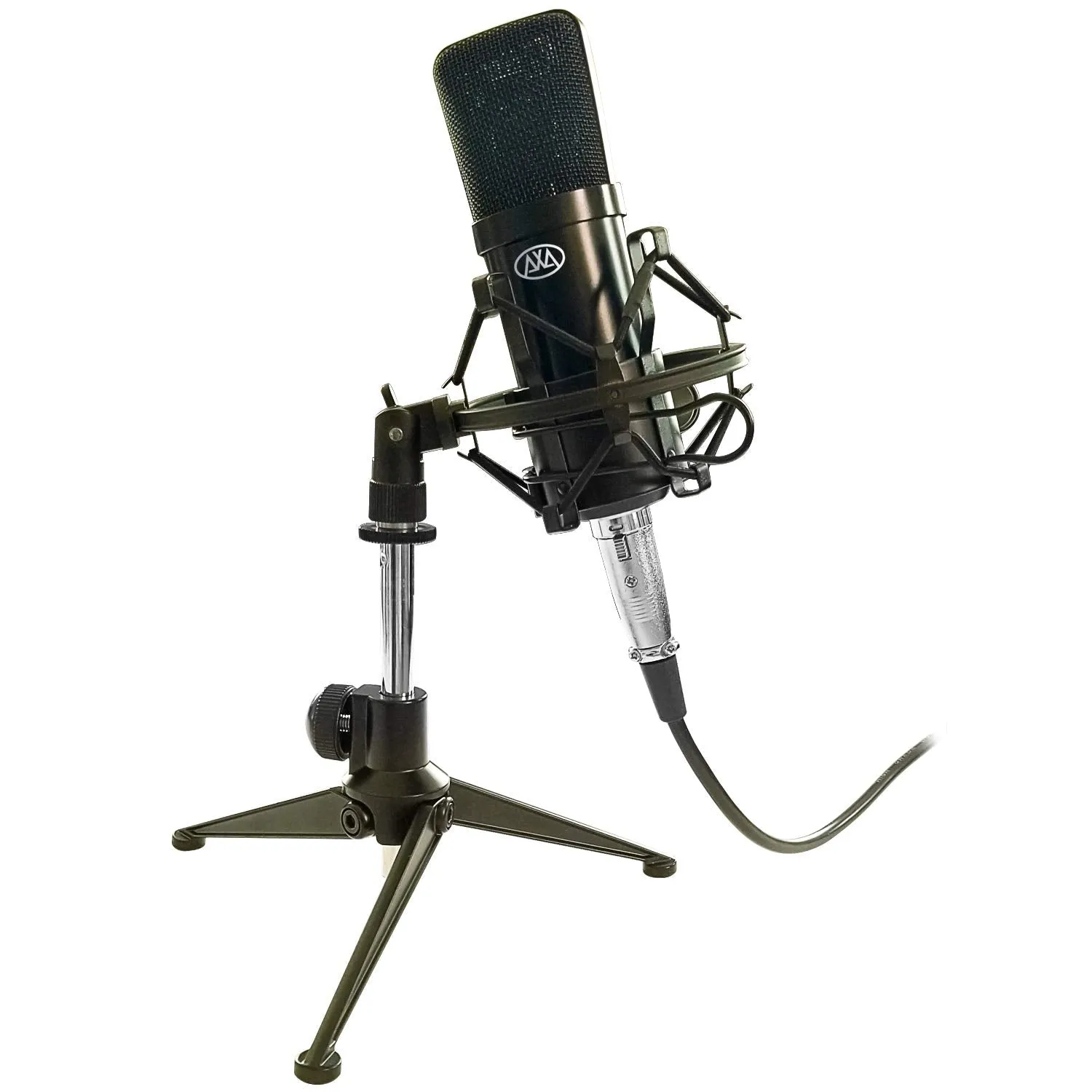 AxcessAbles Cardioid XLR Condenser Microphone - Recording and Podcast Mic Compatible with Scarlett, Behringer PreSonus Studio, Audio Interfaces, Phantom Powered Audio Mixers (MX-100)