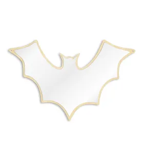 Bat Shaped Wall Mirror Halloween  Hanging Bat Arylic Mirror With Wooden Back Table Top Or Wall Mount Makeup Mirror