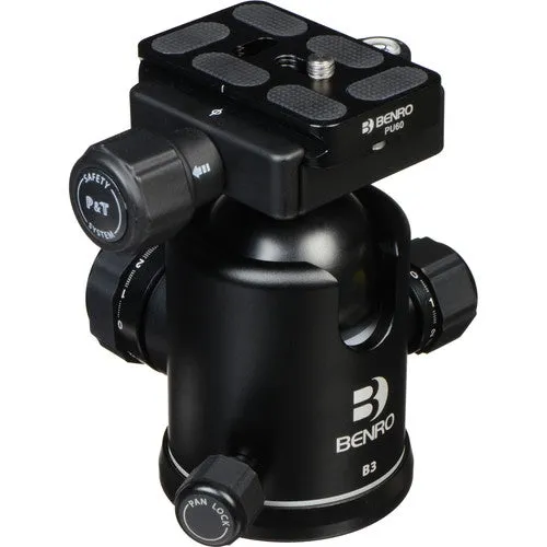 Benro B3 Triple Action Ballhead with PU70 Plate