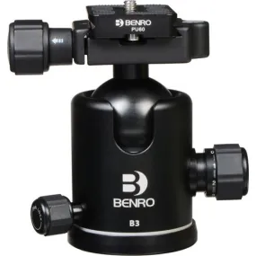 Benro B3 Triple Action Ballhead with PU70 Plate