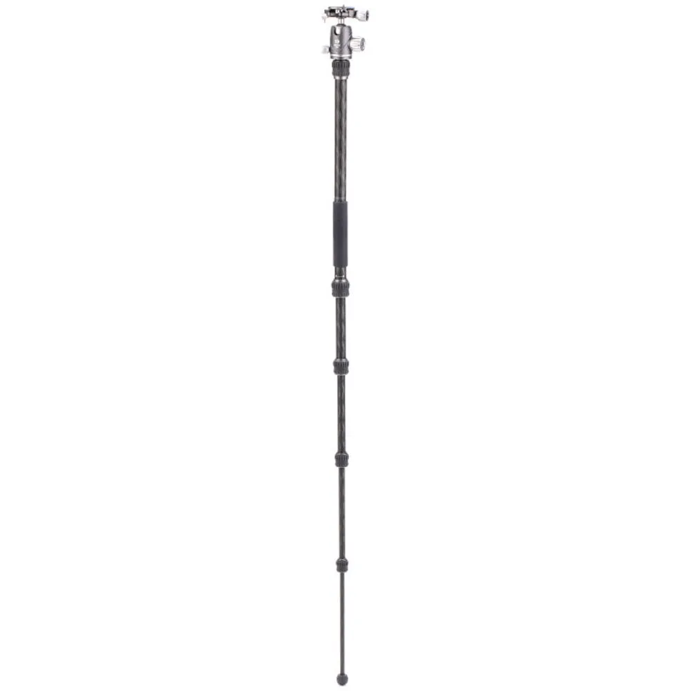 Benro Rhino Carbon Fiber Zero Series Tripod/Monopod with VX20 Ballhead, 5 Leg Sections, Twist Leg Locks, Padded Carrying Case