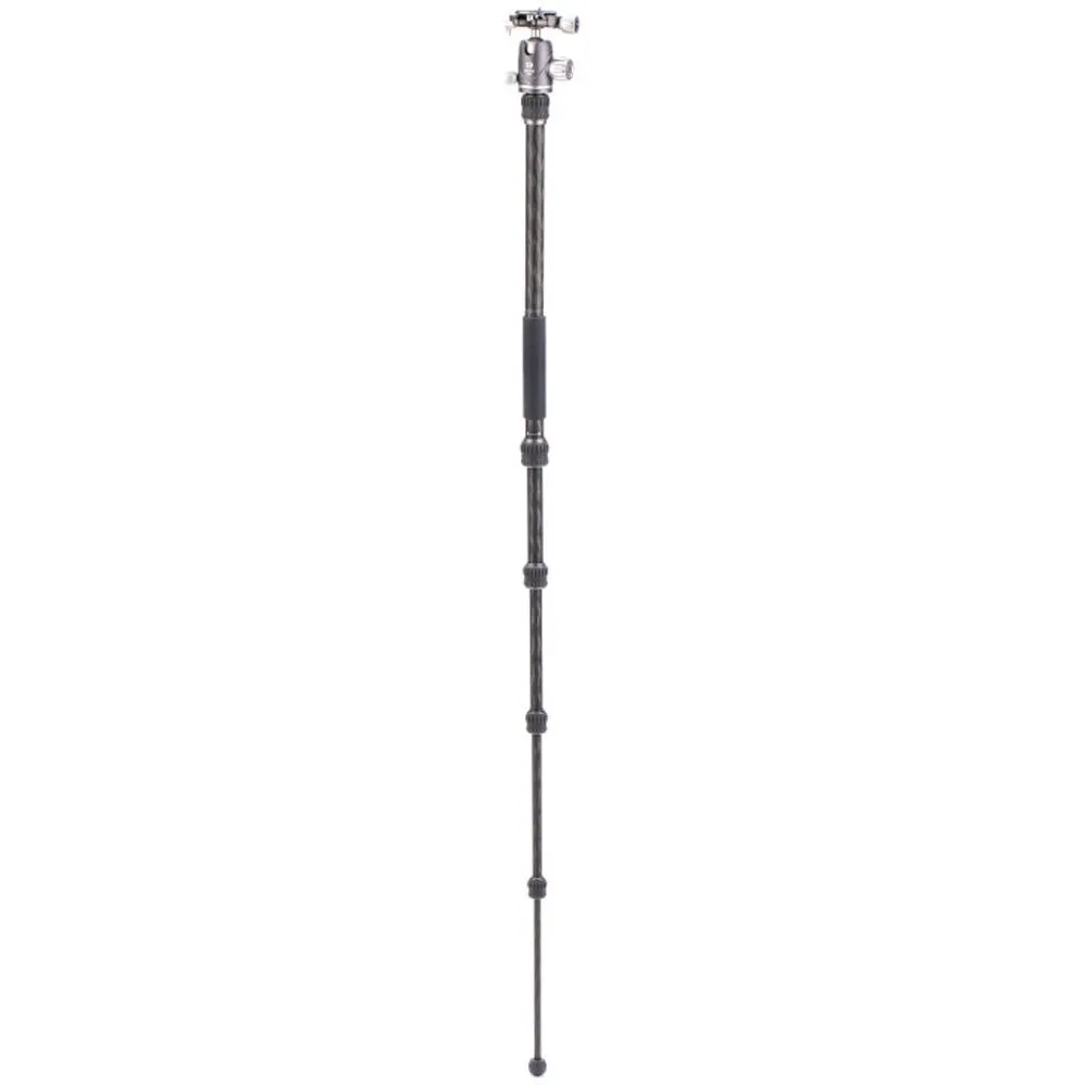 Benro Rhino Carbon Fiber Zero Series Tripod/Monopod with VX20 Ballhead, 5 Leg Sections, Twist Leg Locks, Padded Carrying Case
