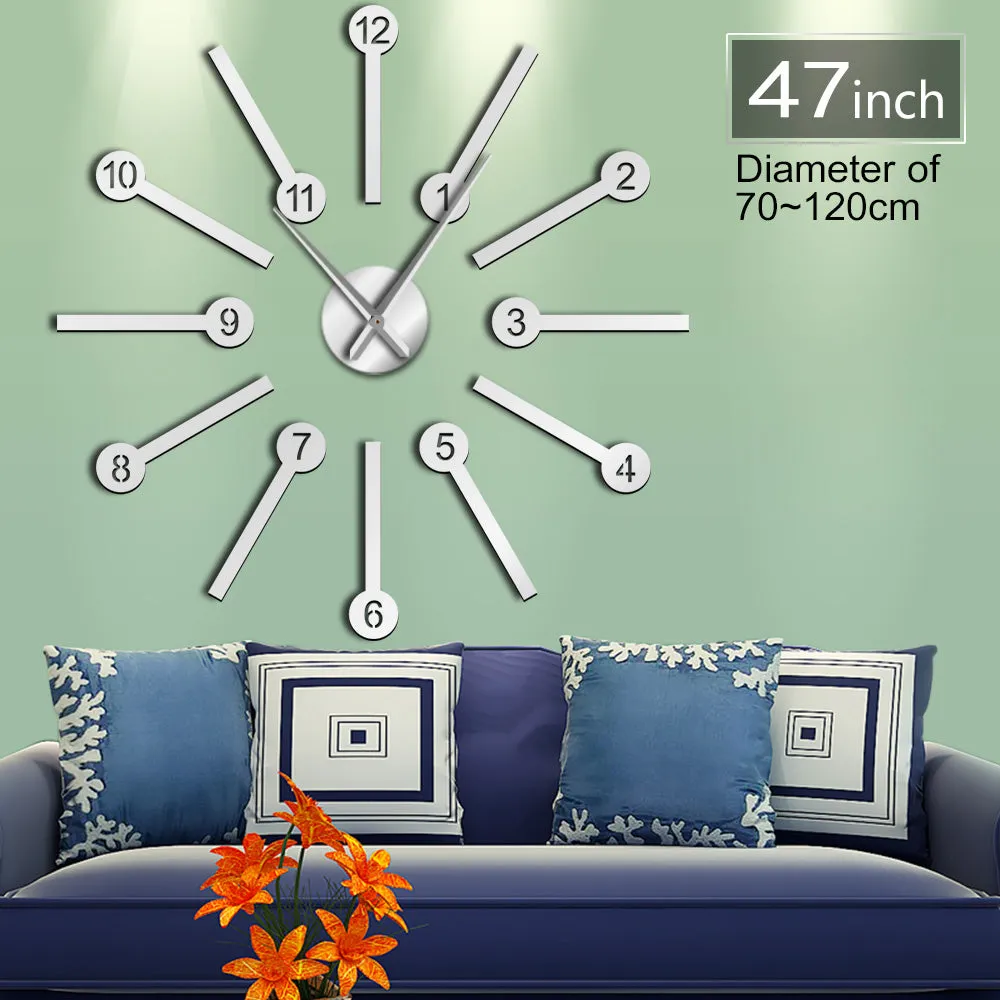 Big Space Wall Clock Kit Stickers Home Art Modern House Wall Decor DIY Big Hands Wall Clock Hanging Wall Watch Housewarming Gift