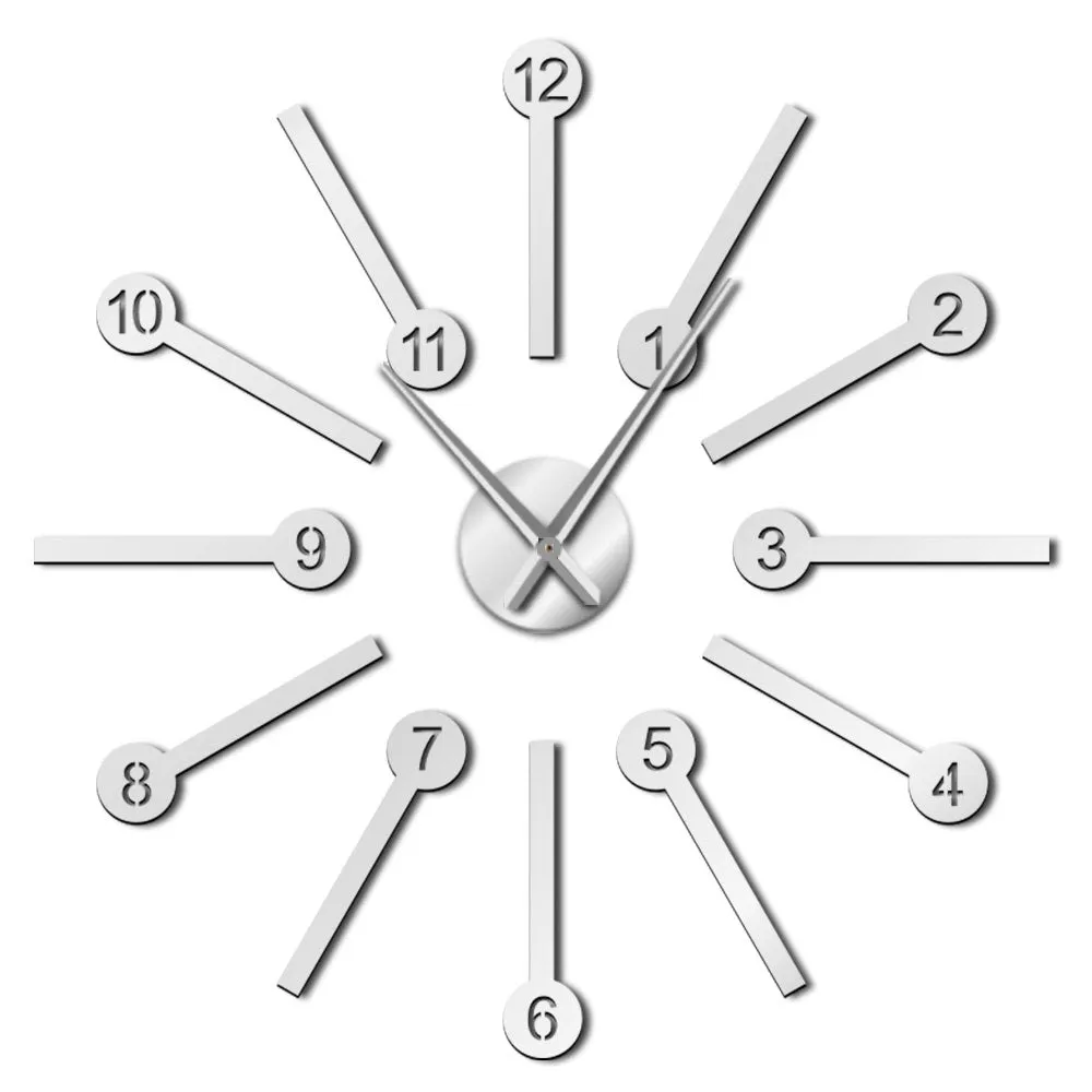 Big Space Wall Clock Kit Stickers Home Art Modern House Wall Decor DIY Big Hands Wall Clock Hanging Wall Watch Housewarming Gift