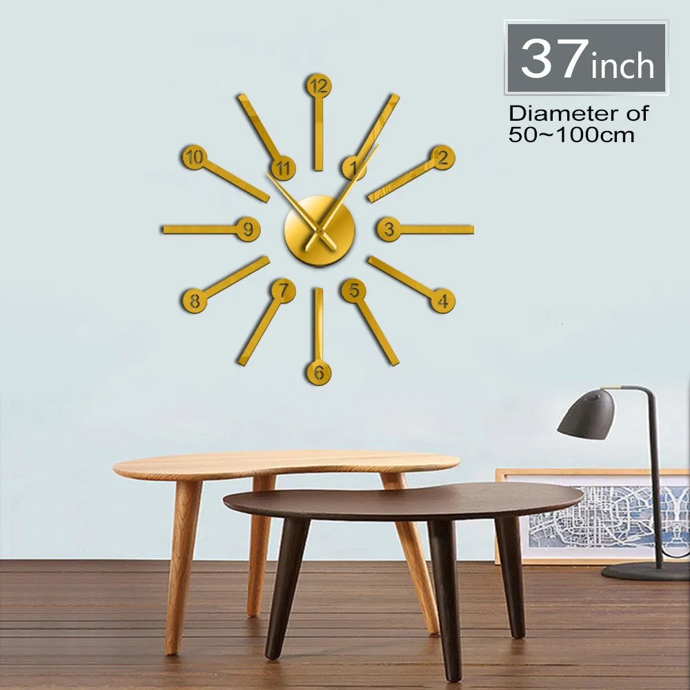 Big Space Wall Clock Kit Stickers Home Art Modern House Wall Decor DIY Big Hands Wall Clock Hanging Wall Watch Housewarming Gift