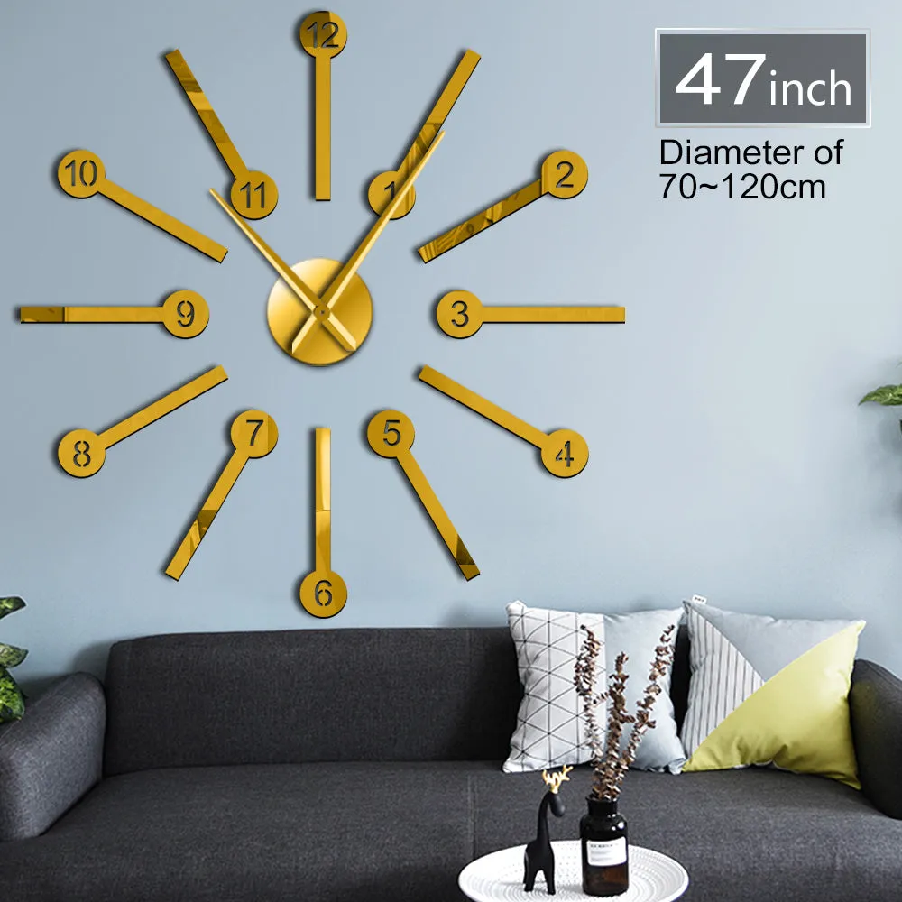 Big Space Wall Clock Kit Stickers Home Art Modern House Wall Decor DIY Big Hands Wall Clock Hanging Wall Watch Housewarming Gift