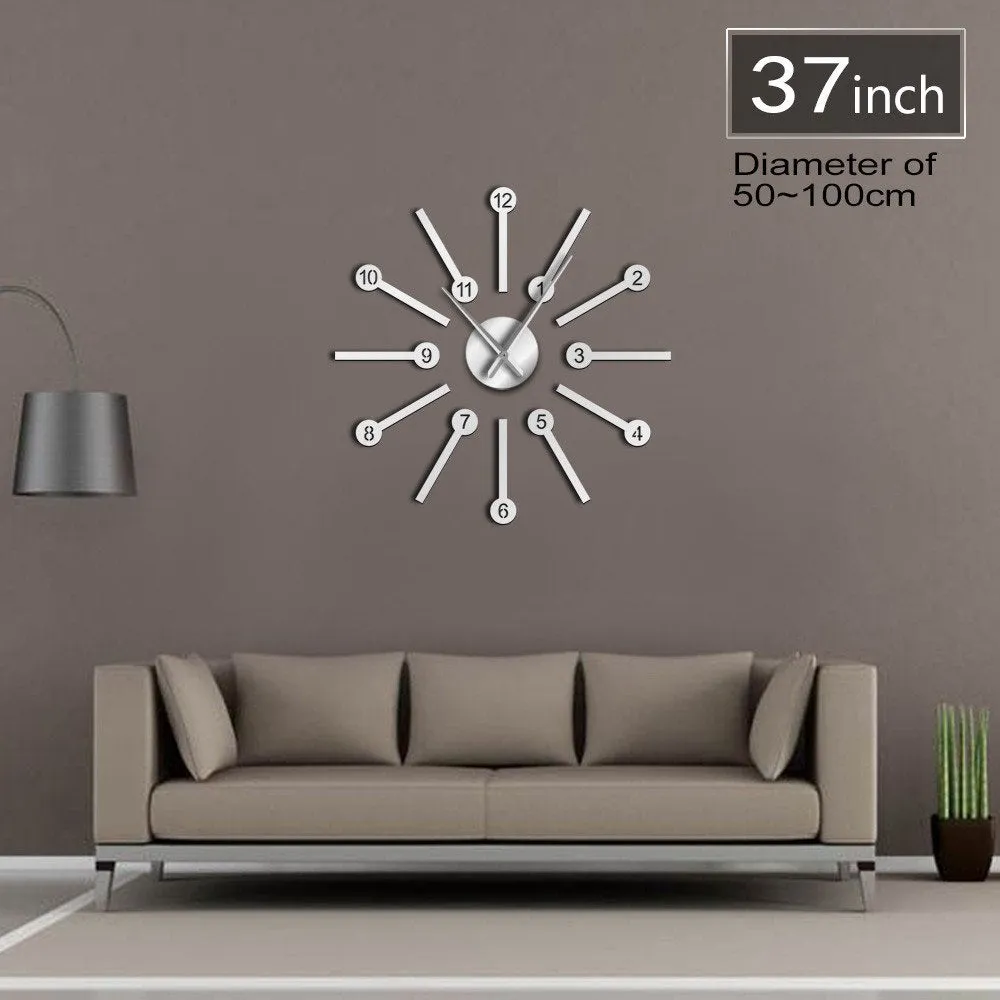 Big Space Wall Clock Kit Stickers Home Art Modern House Wall Decor DIY Big Hands Wall Clock Hanging Wall Watch Housewarming Gift
