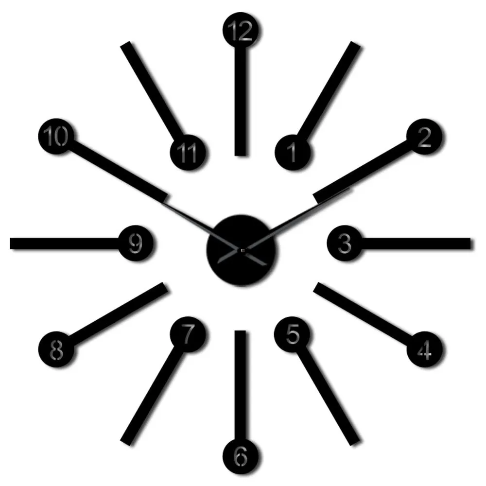 Big Space Wall Clock Kit Stickers Home Art Modern House Wall Decor DIY Big Hands Wall Clock Hanging Wall Watch Housewarming Gift