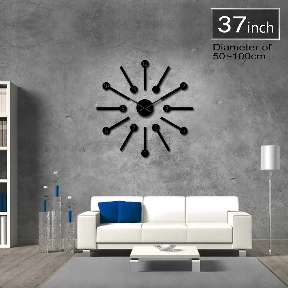 Big Space Wall Clock Kit Stickers Home Art Modern House Wall Decor DIY Big Hands Wall Clock Hanging Wall Watch Housewarming Gift