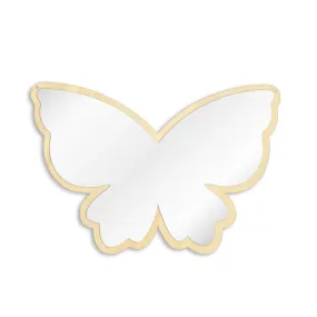 Big Wings Butterfly Wall Mirror Cartoon Creative Nordic Style Wooden Acrylic Safety Mirror for Baby Room Butterfly Decoration