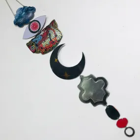 Blue Fire Dragon Protective Talisman Wall Hanging