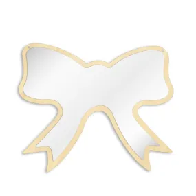 Butterfly Tie Acrylic Wall Mirror With Wooden Back  Cosmetic Make-up Mirror Girl Room Nursery Hanging Wall Decor Gift For Her