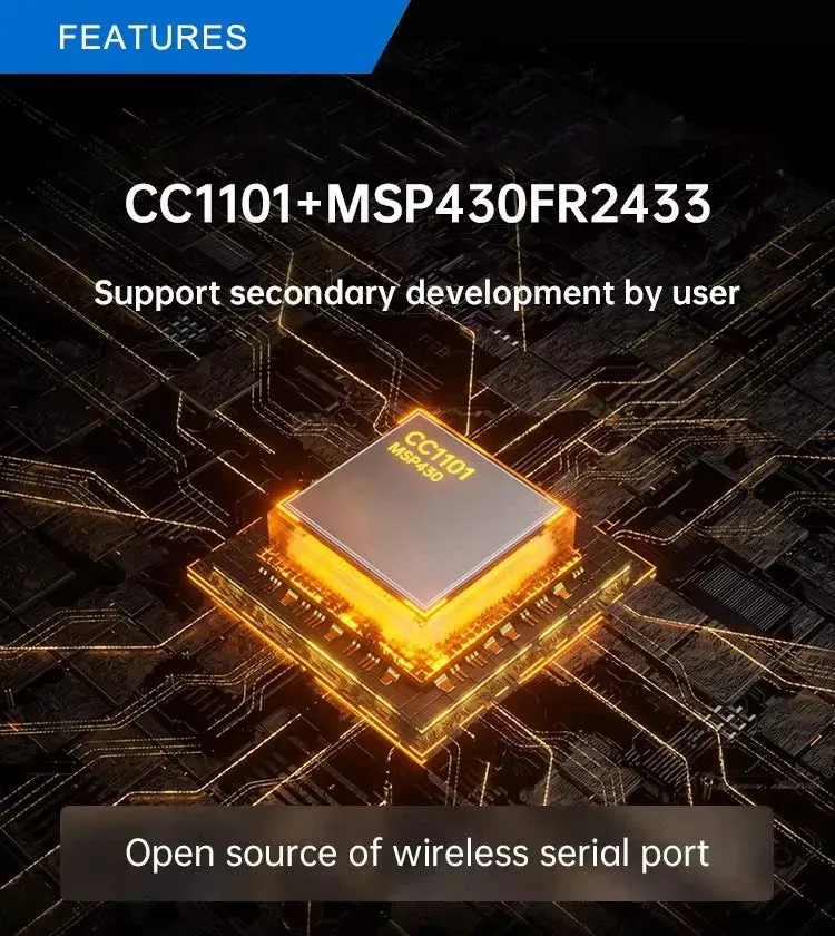 Buy Ebyte E07-400T10S TI Costo CC1101 chip hot sale RF Wireless communication equipment 10dBm 433MHz SMD SoC Wireless Module