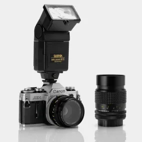 Canon AE-1 SLR 35mm Film Camera ("Studio Kit")