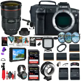 Canon EOS R Mirrorless Digital Camera (3075C002)   4K Monitor Advanced Bundle