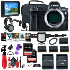 Canon EOS R Mirrorless Digital Camera (3075C002)   4K Monitor Storage Bundle