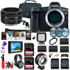 Canon EOS R Mirrorless Digital Camera (3075C002)   4K Monitor Ultimate Bundle