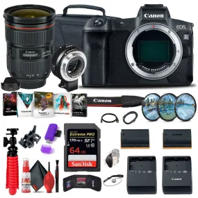 Canon EOS R Mirrorless Digital Camera (3075C002)   Canon EF 24-70mm Outdoor Bundle